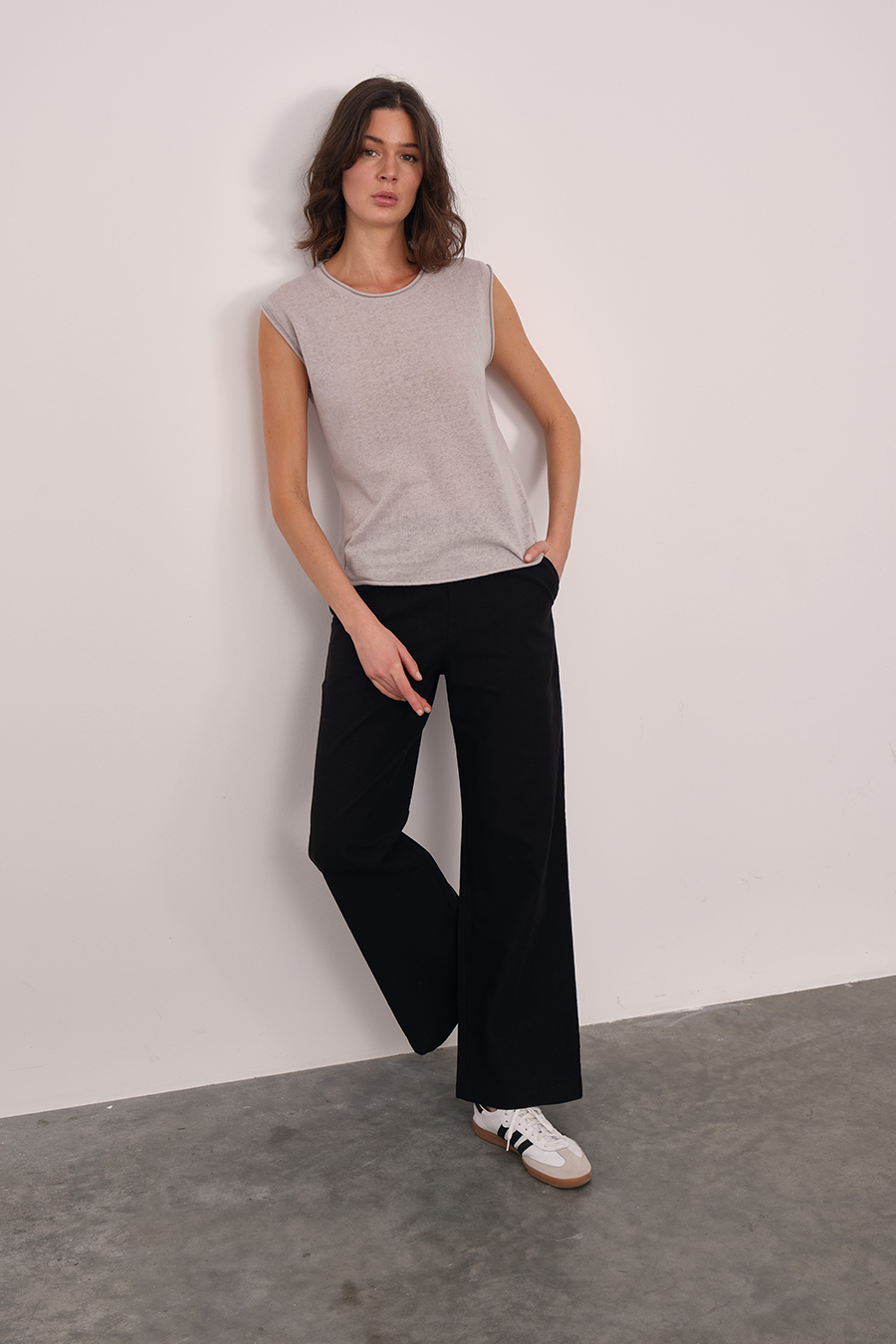 Palazzo Pants in Cotton/Linen Blend