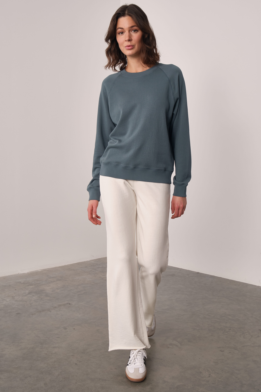 Garment-Dyed Raglan Sleeve Sweatshirt