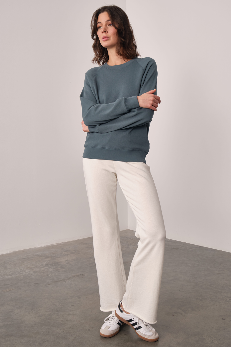 Garment-Dyed Raglan Sleeve Sweatshirt