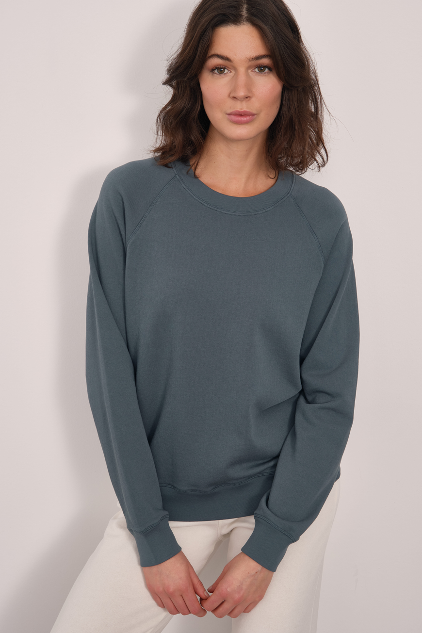 Garment-Dyed Raglan Sleeve Sweatshirt