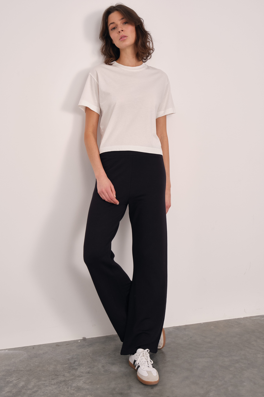 Garment-Dyed Cotton Crop T-shirt