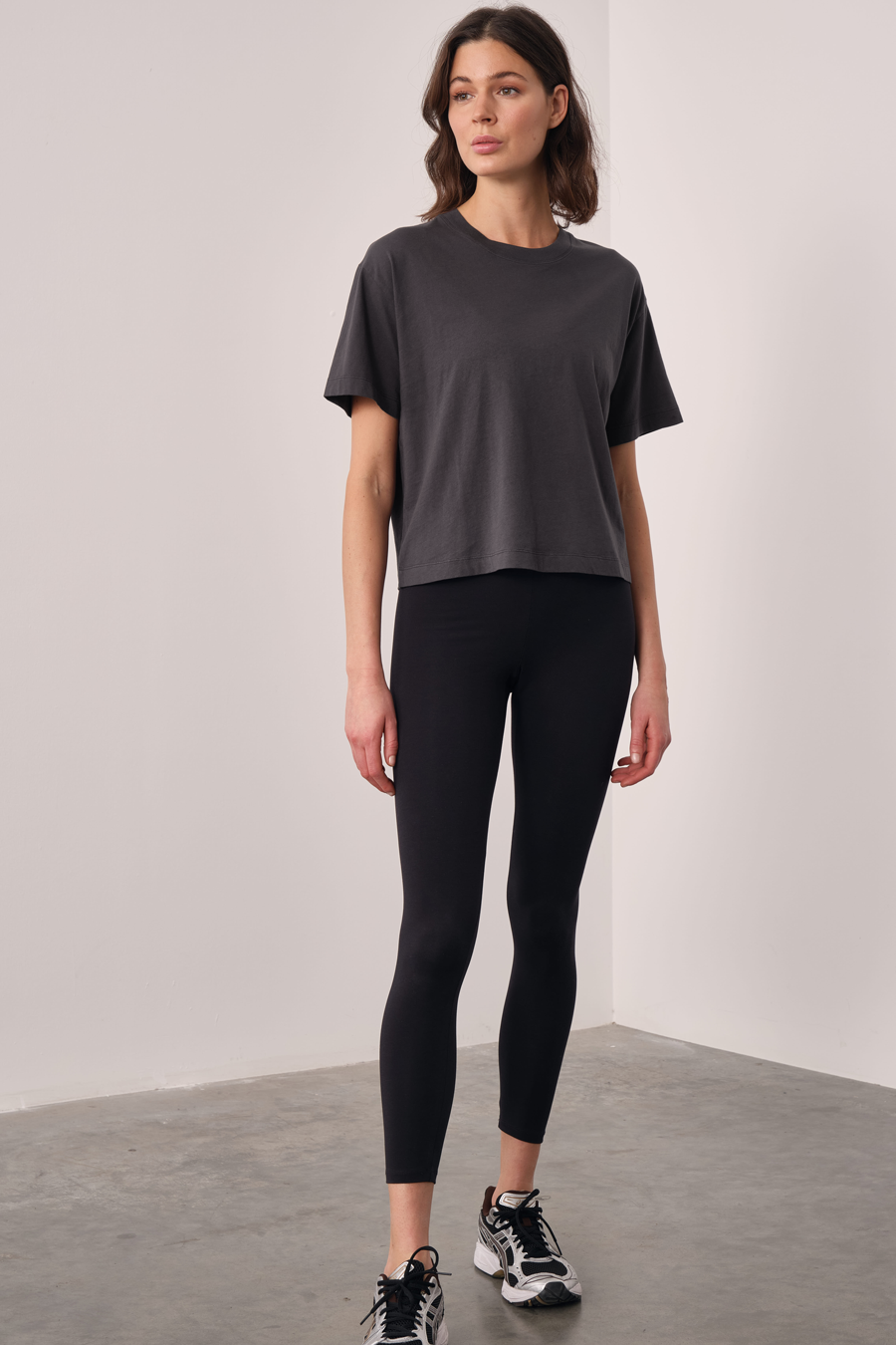 Garment-Dyed Cotton Crop T-shirt