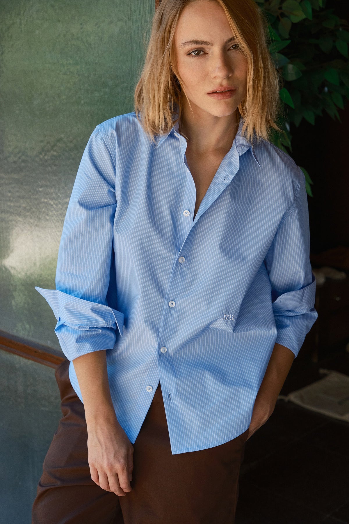 Button-Down Shirt in Cotton Poplin