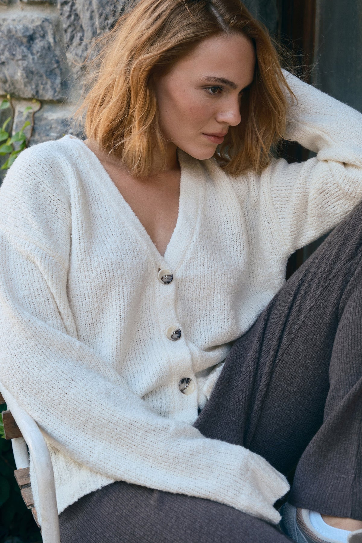 Merino-Silk Teddy Cardigan
