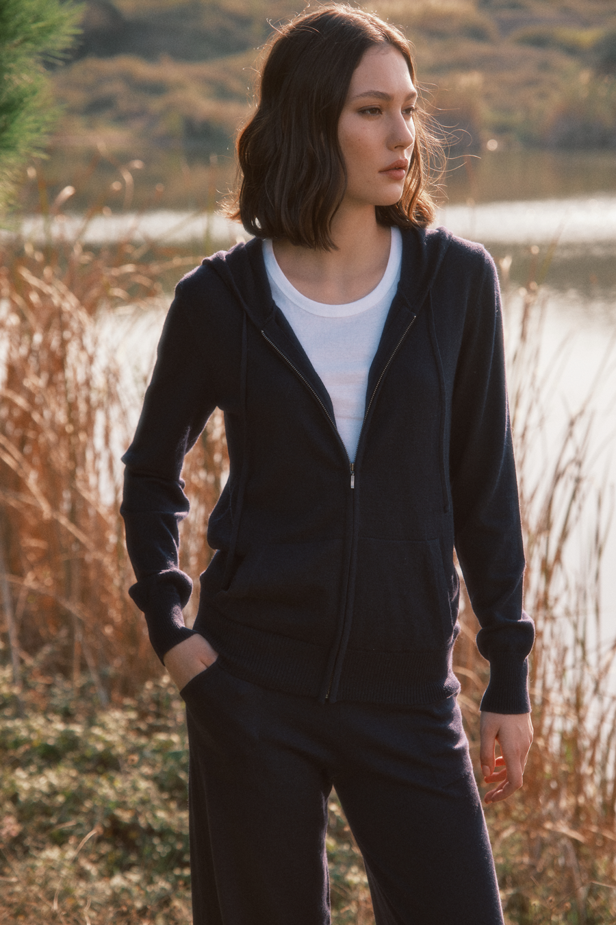 Unisex Zipped Lightweight Merino Hoodie