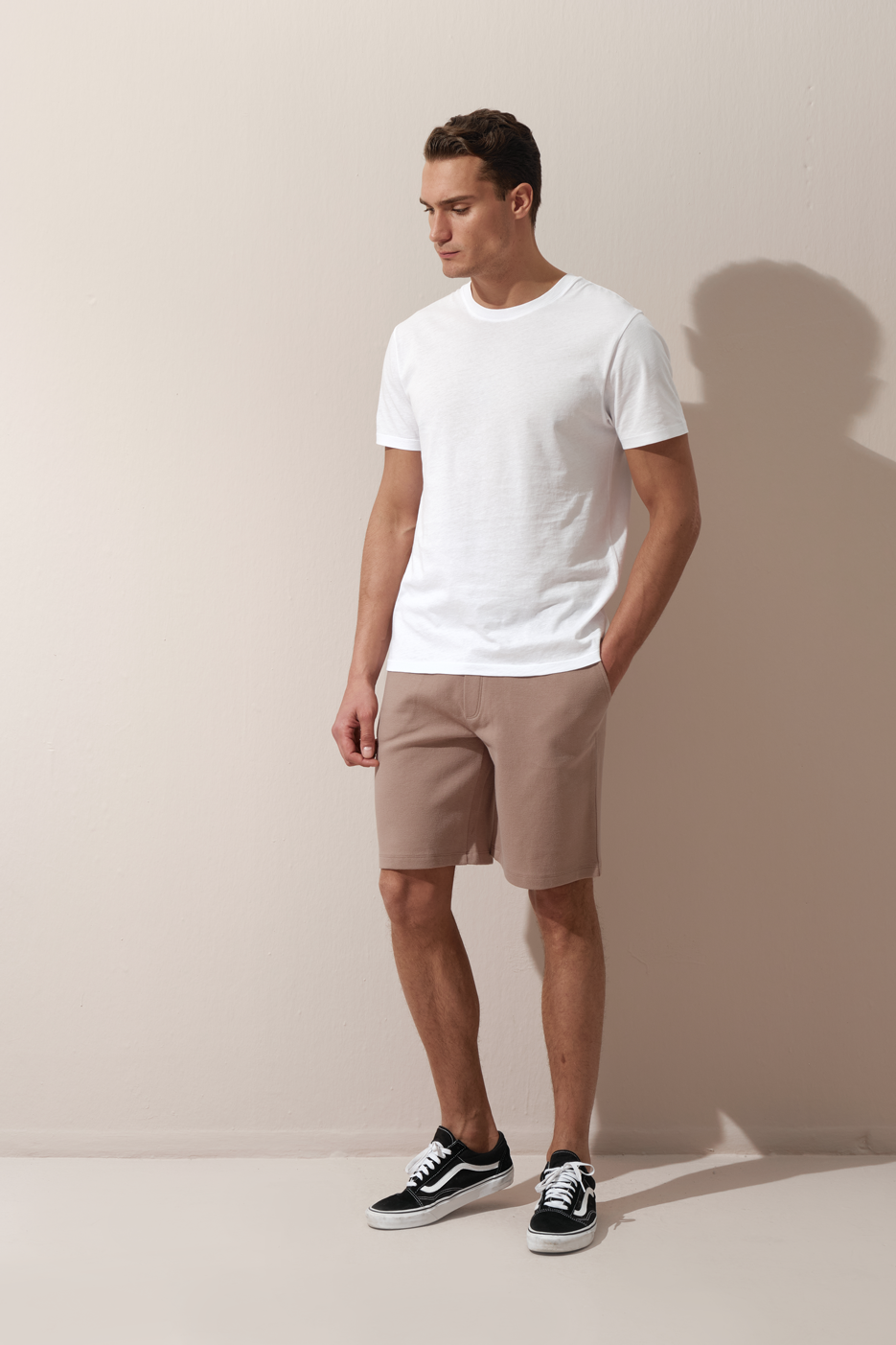 Sweat-Shorts in Brushed Interlock Cotton