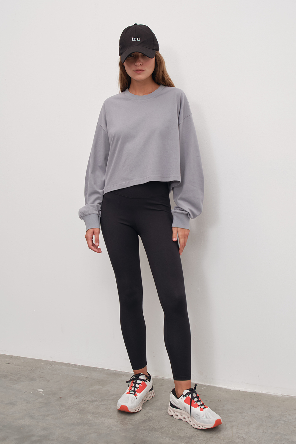 Midweight Brushed Cotton Cropped Oversize T-shirt