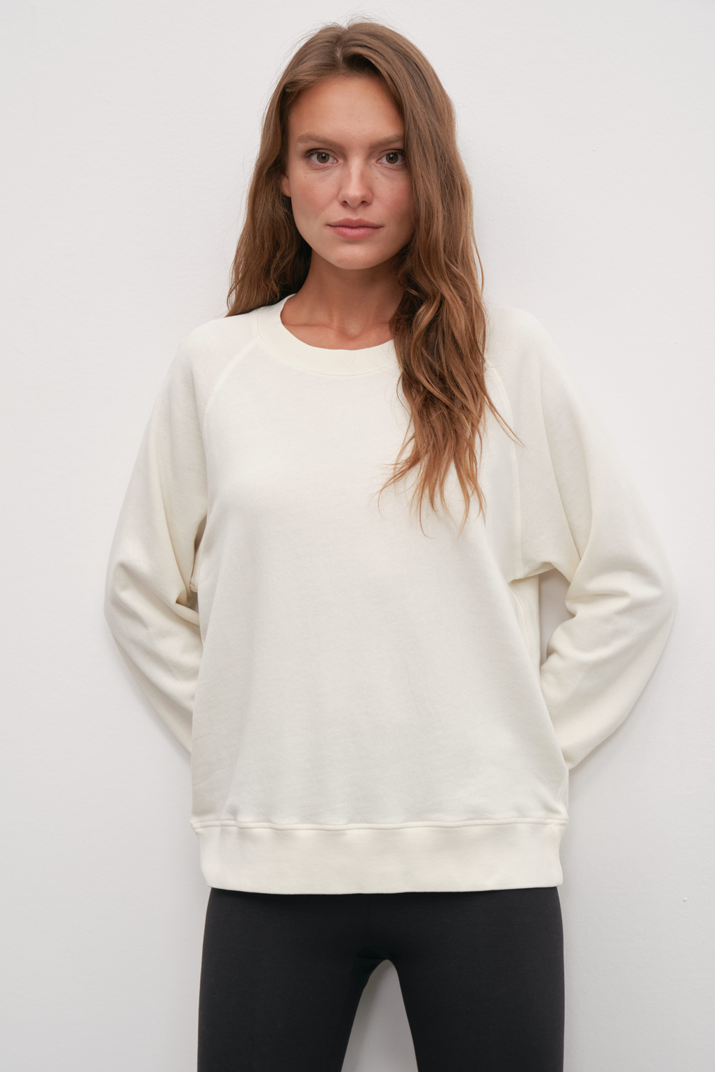 Garment-Dyed Raglan Sleeve Sweatshirt