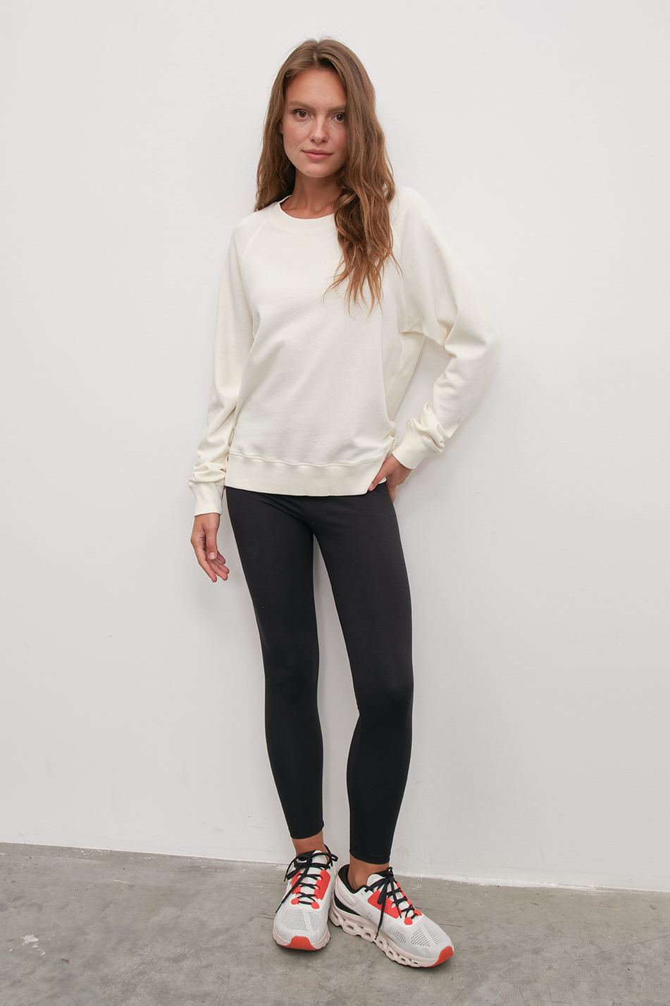 Garment-Dyed Raglan Sleeve Sweatshirt