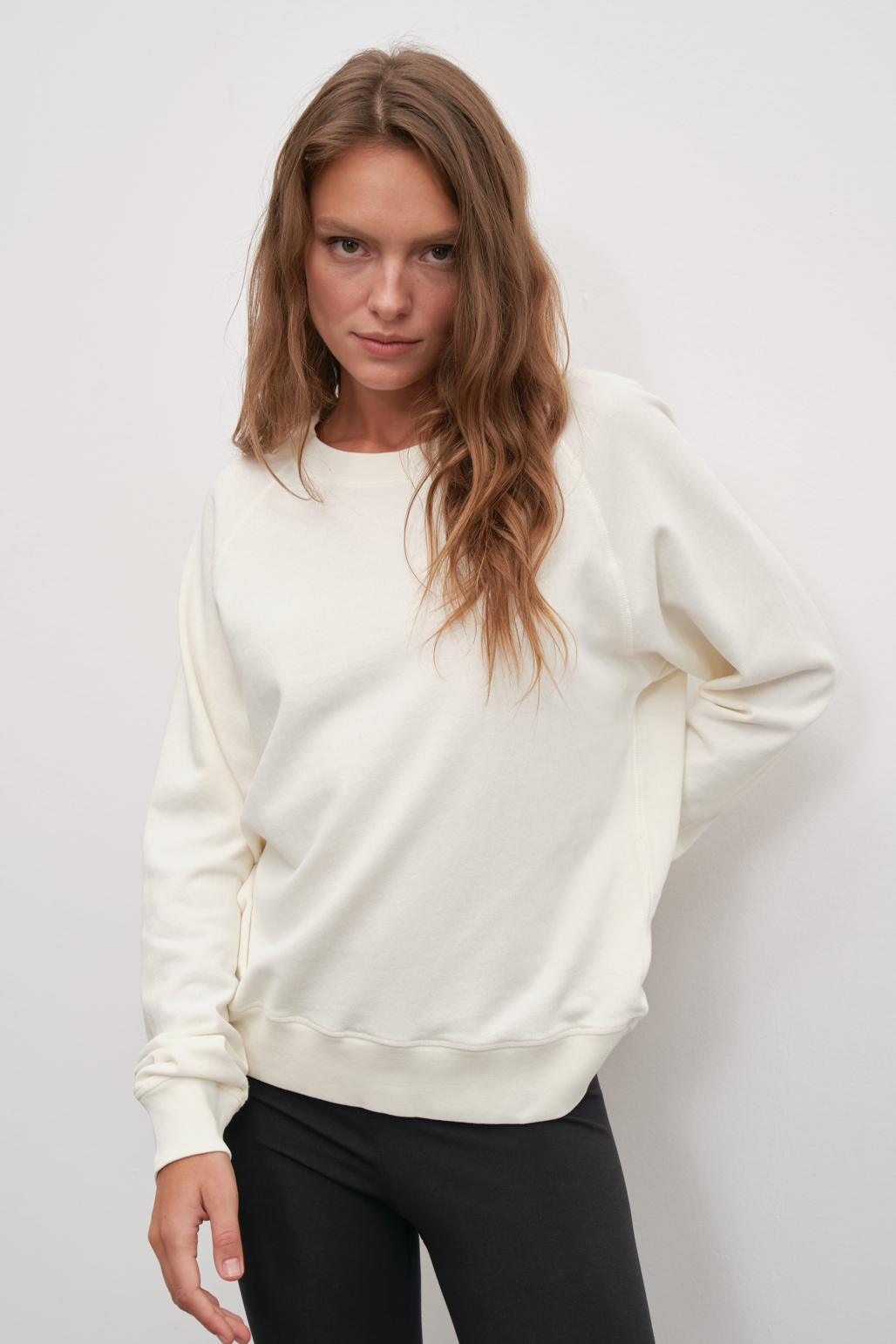 Garment-Dyed Raglan Sleeve Sweatshirt