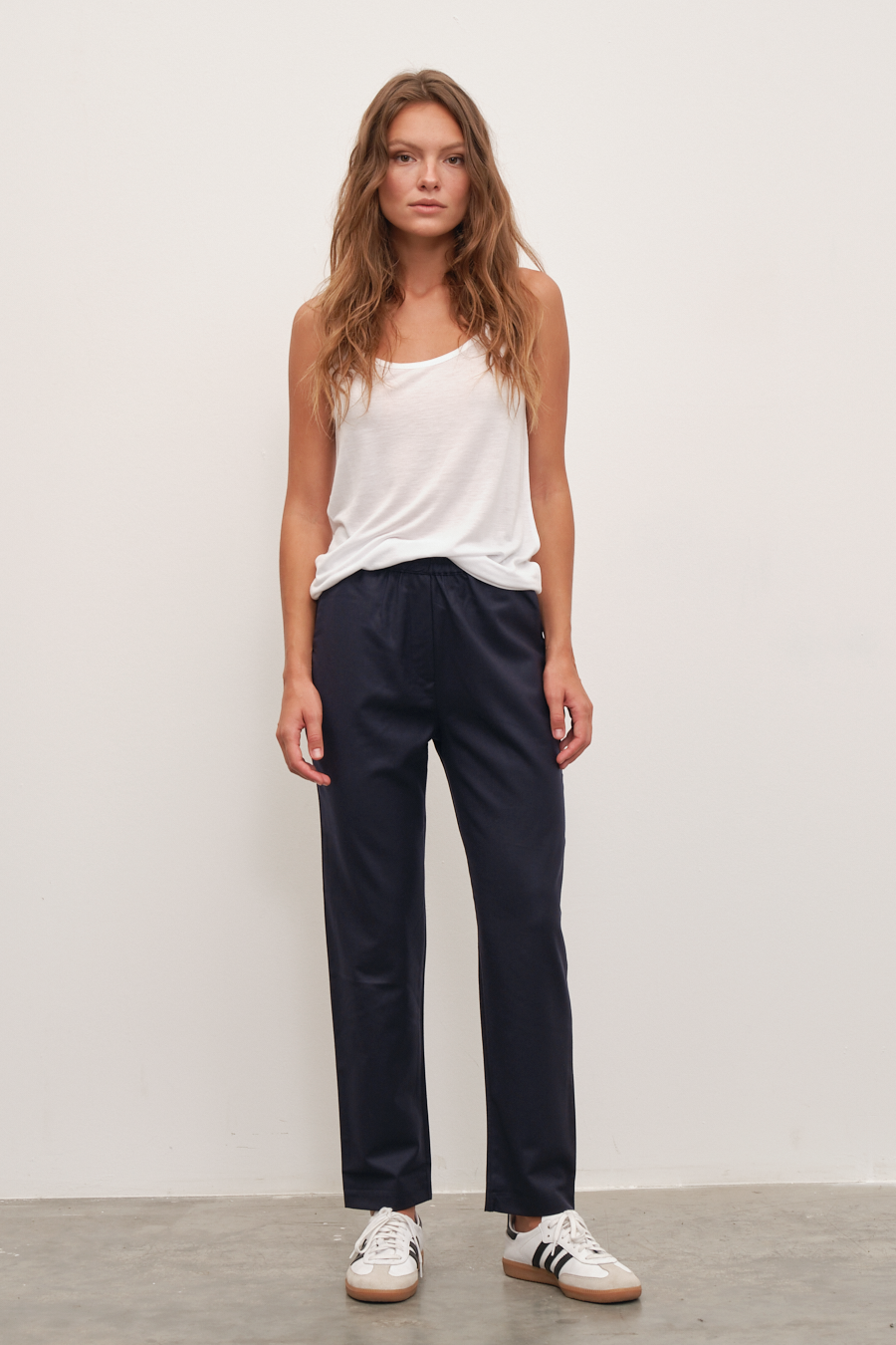 Pull-On Flannel Wool Pants