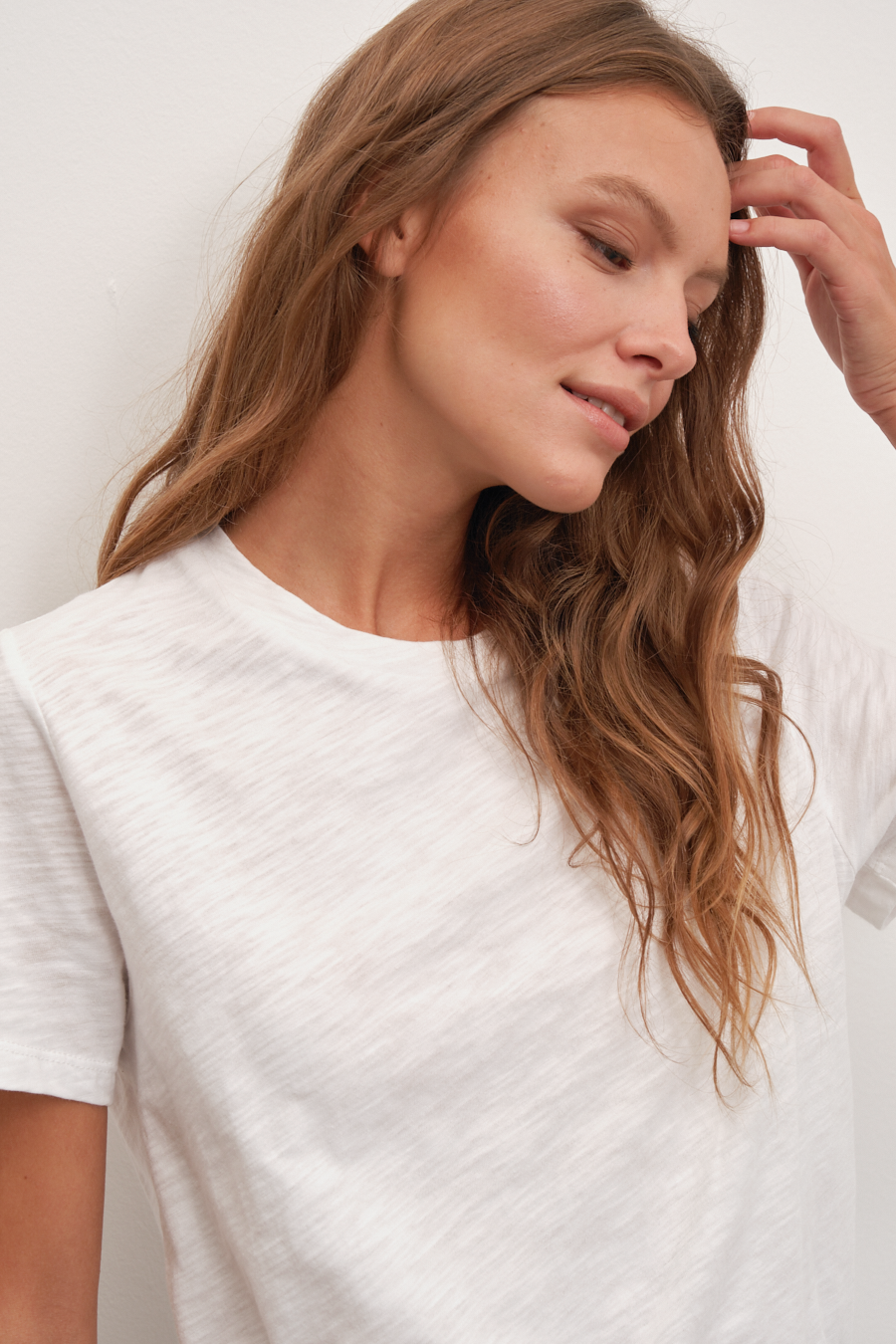 Crew Neck Unisex T-shirt in Slub Cotton