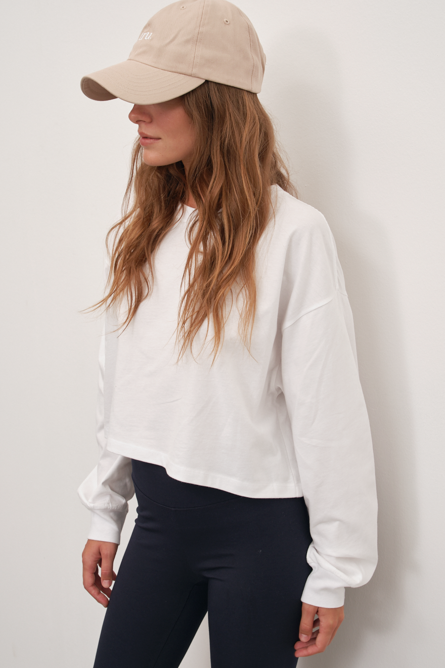 Midweight Brushed Cotton Cropped Oversize T-shirt