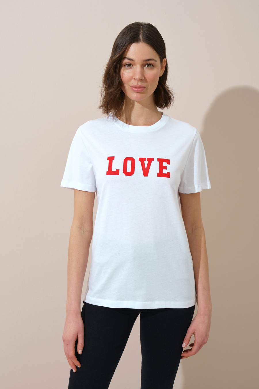 Print T-shirt in Crispy Cotton