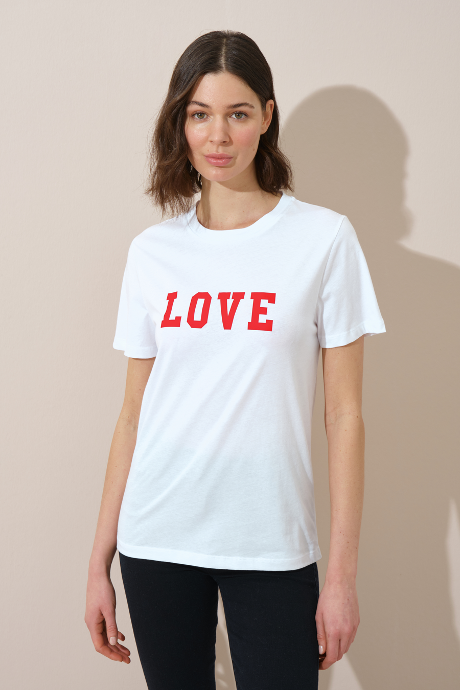 Print T-shirt in Crispy Cotton